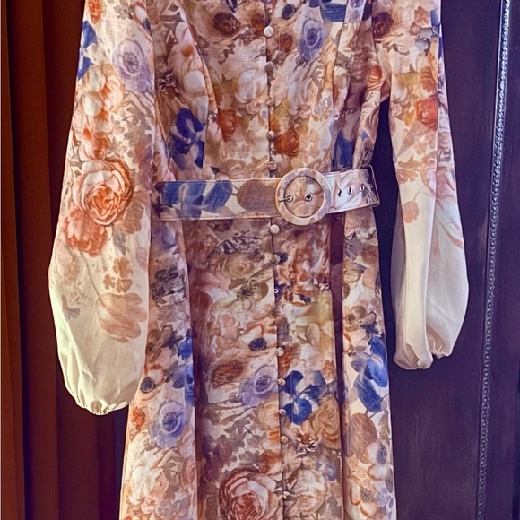 Commense Elegant Floral Long Sleeve Dress - Picture 2 of 3